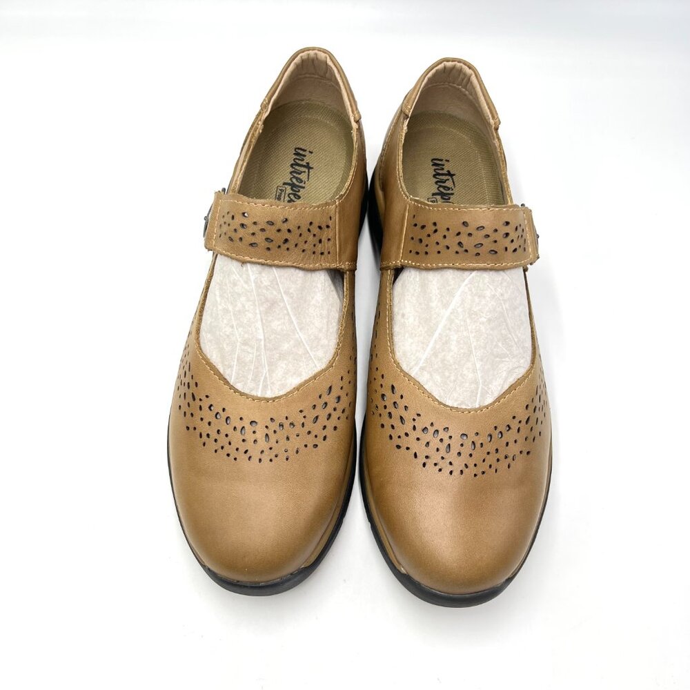 9.5N 9.5 NARROW WIDTH Propet Selena Brownβ Leather Mary Jane Comfort Flats Shoes - Picture 3 of 13
